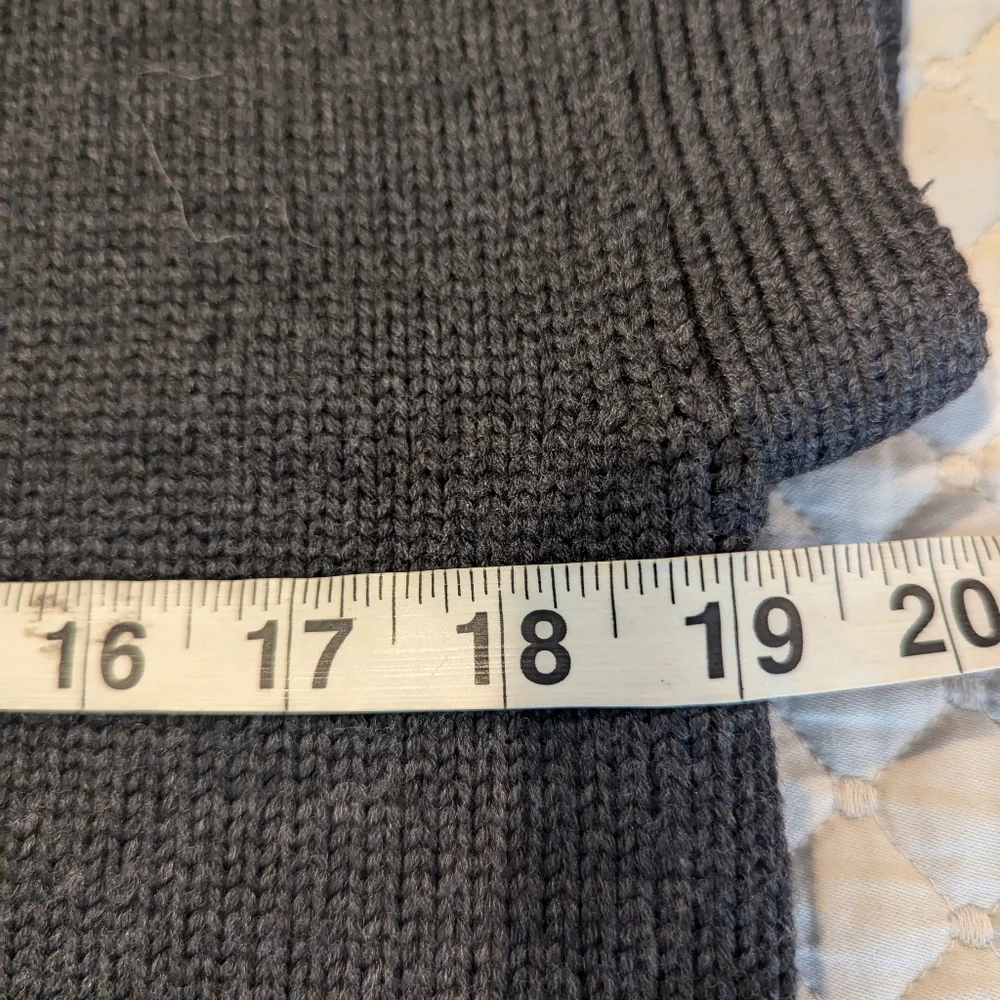 Tory Burch Dark Charcoal Button-Front Knit Vest